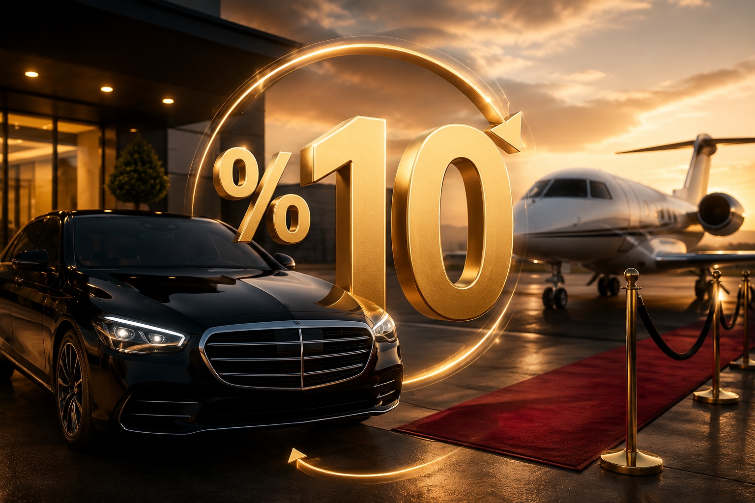 Get a 10% discount on round-trip VIP transfers when paying online.